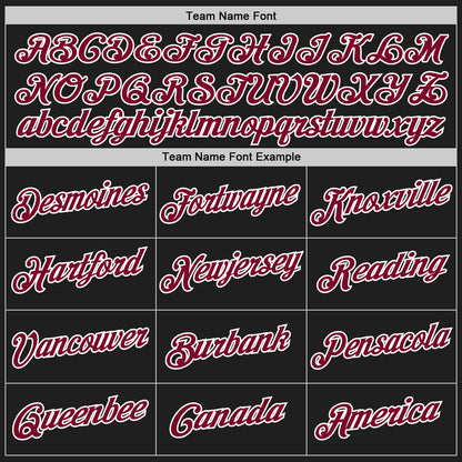 Custom Black White-Maroon Authentic Throwback Basketball Jersey