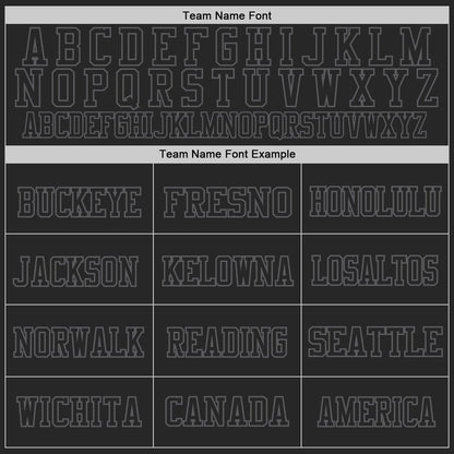 Custom Black Steel Gray Mesh Authentic Throwback Football Jersey