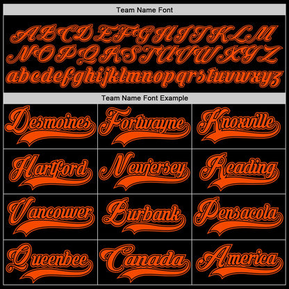 Custom Black Orange Hockey Jersey