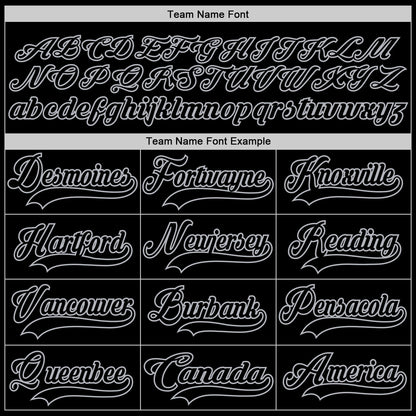 Custom Black Gray Hockey Jersey