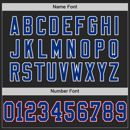 Custom Black Royal-Red Mesh Authentic Football Jersey