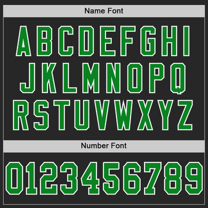 Custom Black Grass Green-White Mesh Authentic Football Jersey