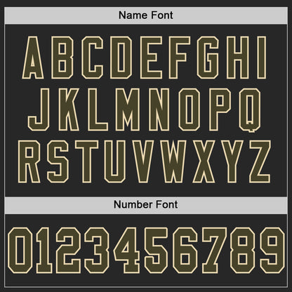 Custom Black Olive-Cream Mesh Authentic Football Jersey