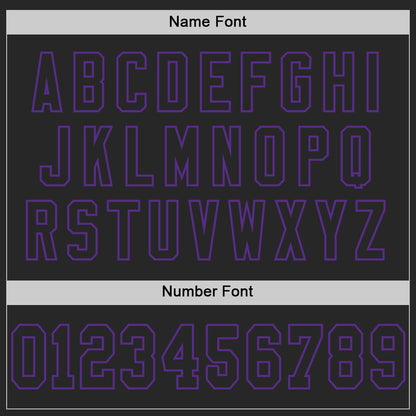 Custom Black Purple Mesh Authentic Football Jersey