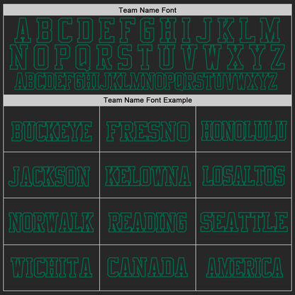 Custom Black Kelly Green Mesh Authentic Football Jersey