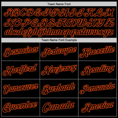 Custom Black Orange Authentic Throwback Basketball Jersey