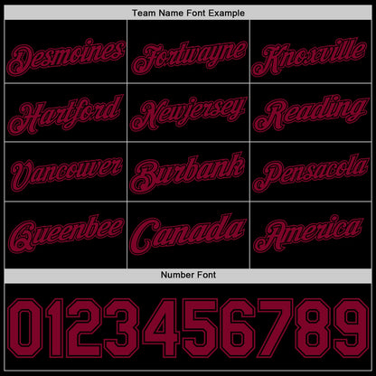 Custom Black Maroon Authentic Basketball Jersey