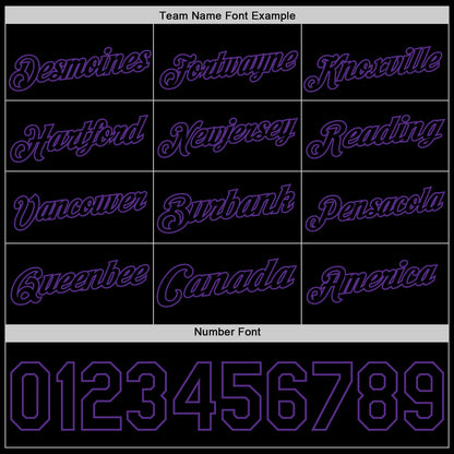 Custom Black Purple Authentic Basketball Jersey