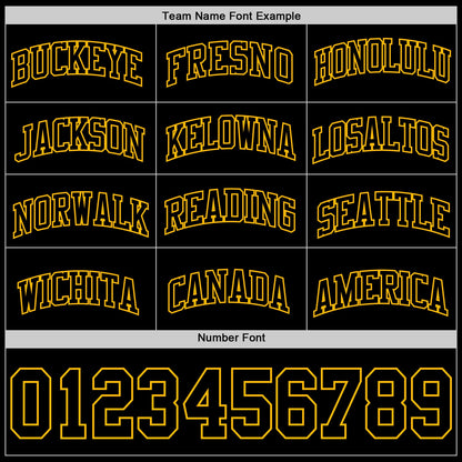 Custom Black Gold Authentic Basketball Jersey