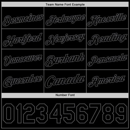 Custom Black Steel Gray Authentic Basketball Jersey