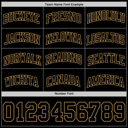 Custom Black Old Gold Authentic Basketball Jersey