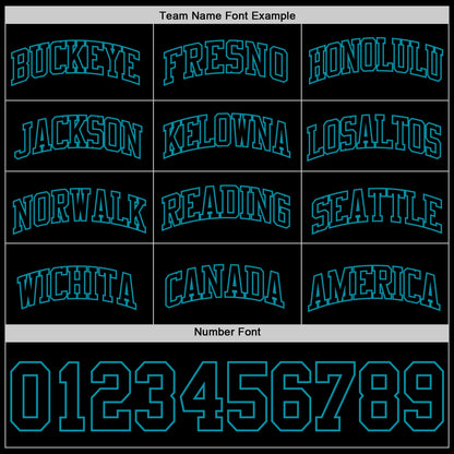 Custom Black Teal Authentic Basketball Jersey