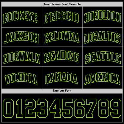 Custom Black Neon Green Authentic Basketball Jersey