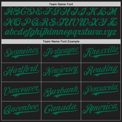 Custom Black Kelly Green Authentic Baseball Jersey