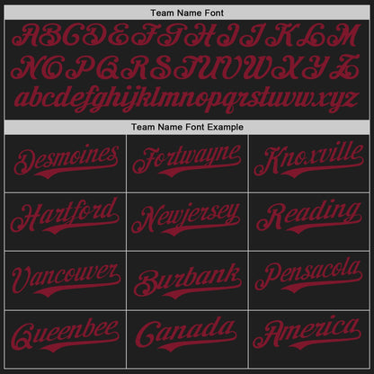 Custom Black Crimson Authentic Baseball Jersey