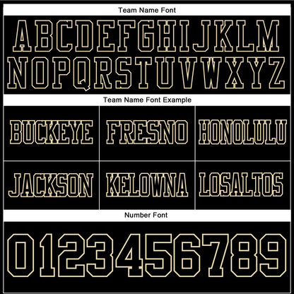 Custom Black Cream Mesh Authentic Football Jersey