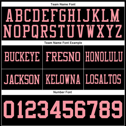 Custom Black Medium Pink Mesh Authentic Football Jersey