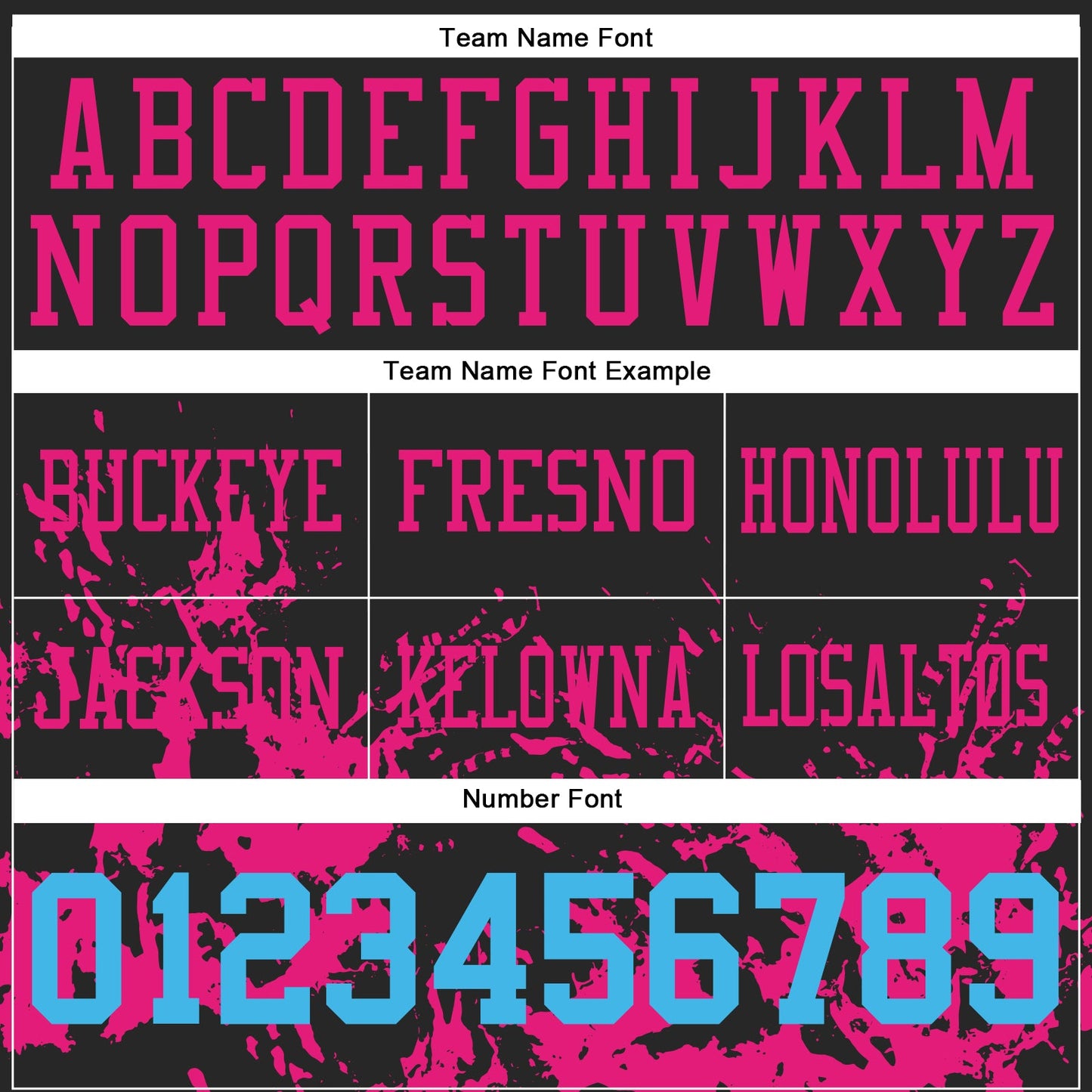 Custom Black Sky Blue-Hot Pink Splash Mesh Authentic Football Jersey