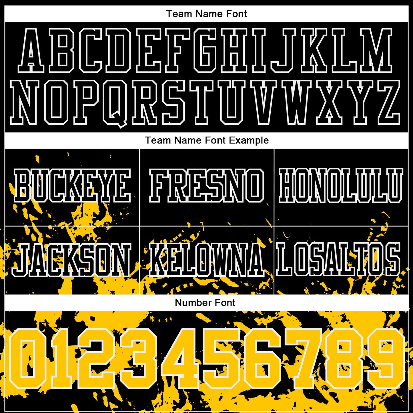 Custom Black Yellow-White Splash Mesh Authentic Football Jersey