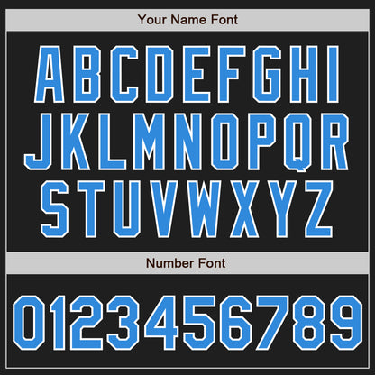 Custom Black Electric Blue-White Authentic Baseball Jersey