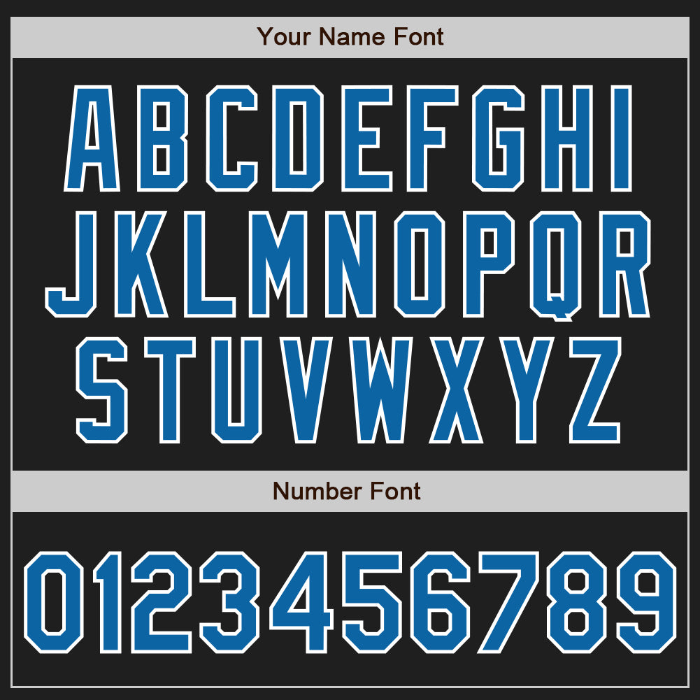 Custom Black Blue-White Authentic Baseball Jersey