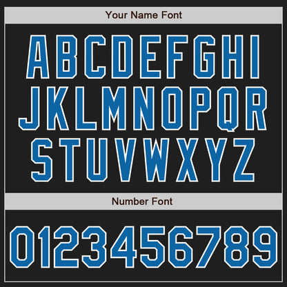 Custom Black Blue-White Authentic Baseball Jersey