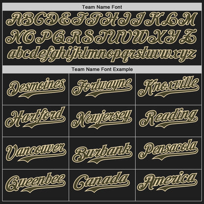Custom Black Olive-Cream Authentic Baseball Jersey