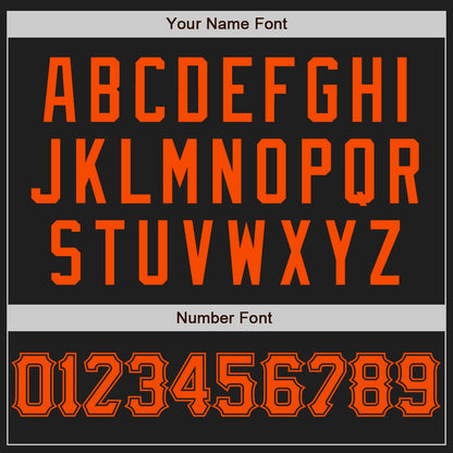 Custom Black Orange Authentic Baseball Jersey