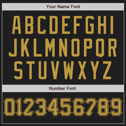 Custom Black Old Gold Authentic Baseball Jersey