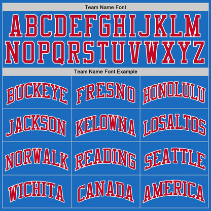 Custom Blue Red-White Authentic Throwback Basketball Jersey