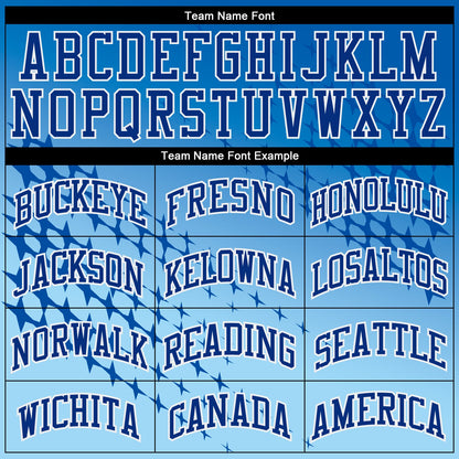 Custom Blue Royal-Light Blue Round Neck Sublimation Basketball Suit Jersey