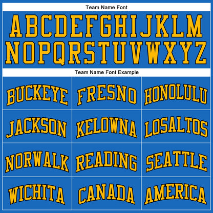 Custom Blue Gold-Black Authentic Throwback Basketball Jersey