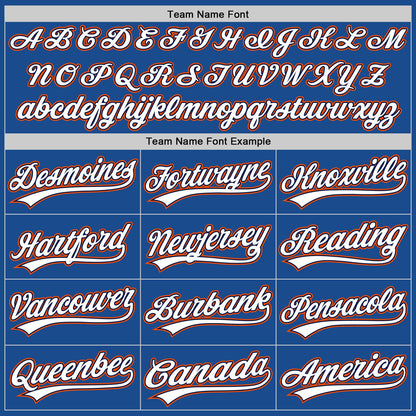 Custom Blue Navy Orange-Gold Authentic Throwback Baseball Jersey