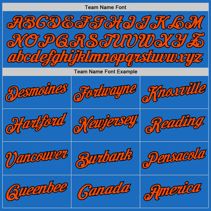 Custom Blue Orange-Black Authentic Throwback Basketball Jersey