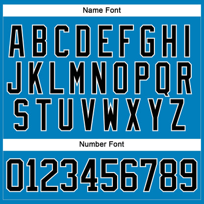 Custom Blue Black-White Hockey Lace Neck Jersey