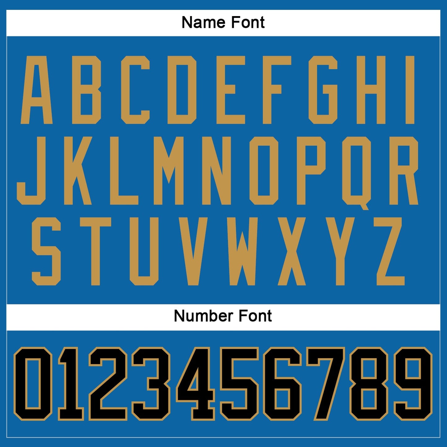 Custom Blue Black-Old Gold Hockey Jersey