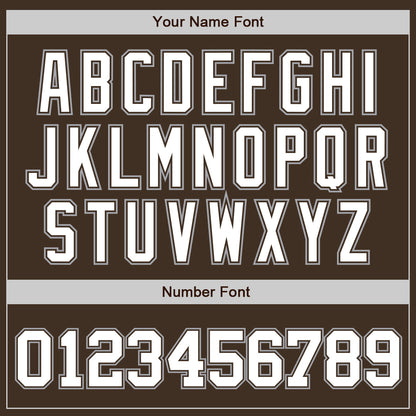 Custom Brown White-Gray Authentic Baseball Jersey