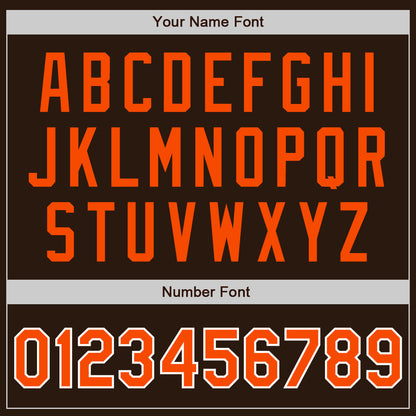 Custom Brown Orange-White Authentic Baseball Jersey