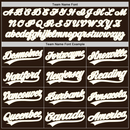 Custom Brown White-Cream Authentic Baseball Jersey
