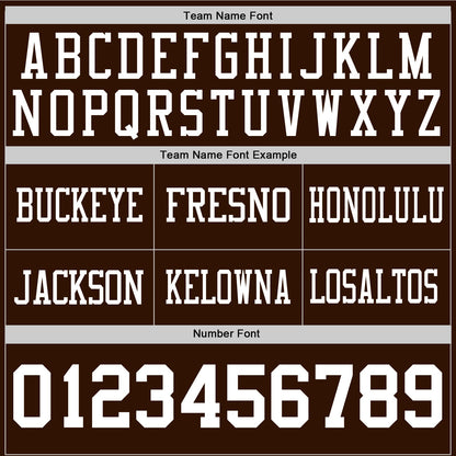 Custom Brown White Mesh Authentic Football Jersey