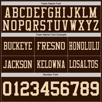 Custom Brown Cream Mesh Authentic Football Jersey