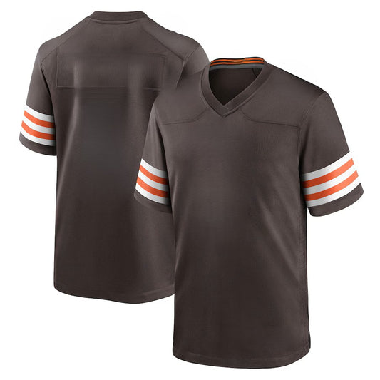 Custom Men's Browns Brown/White Exact Replica Football Jersey