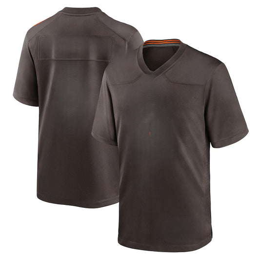 Custom Men's Browns Brown Alpha Dawg Exact Replica Football Jersey