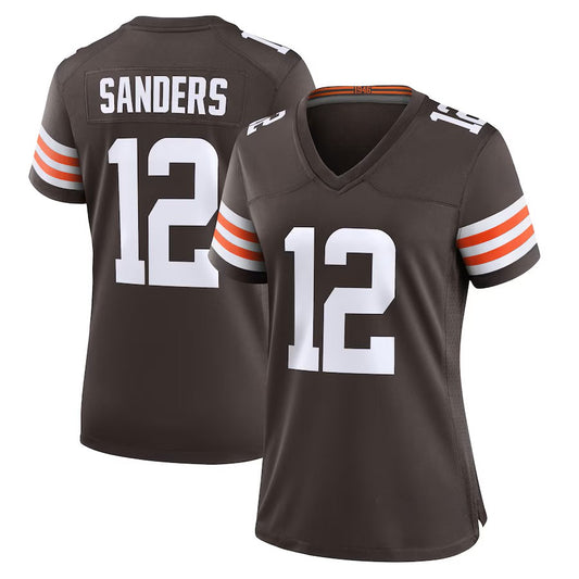Custom Women's Browns Brown/White Exact Replica Football Jersey