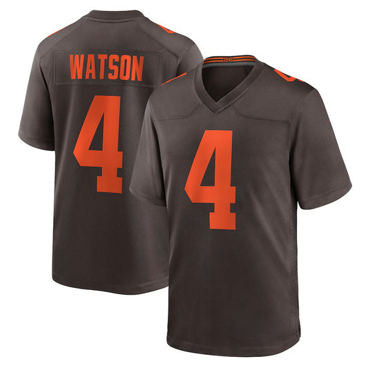 Custom Men's Browns Brown Alpha Dawg Exact Replica Football Jersey