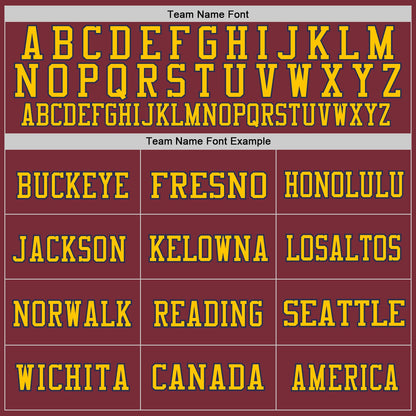 Custom Burgundy Navy-Gold Mesh Authentic Throwback Football Jersey