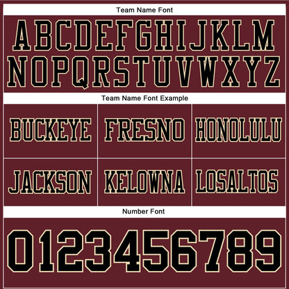 Custom Burgundy Black-City Cream Mesh Authentic Football Jersey