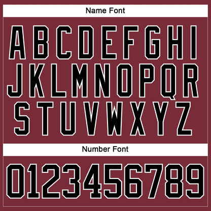 Custom Burgundy Black-White Hockey Lace Neck Jersey