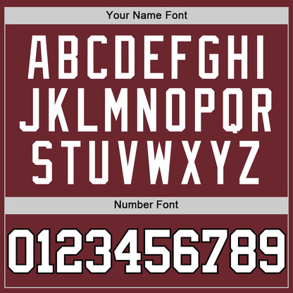 Custom Burgundy White-Black Authentic Basketball Jersey