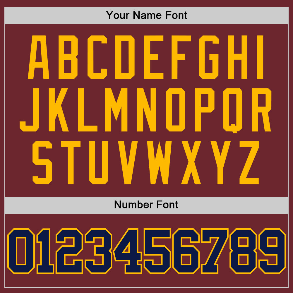 Custom Burgundy Navy-Gold Authentic Basketball Jersey